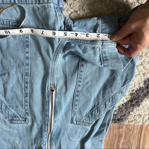 Everlane The Denim Short Coverall Overall Romper - Picture 14 of 15